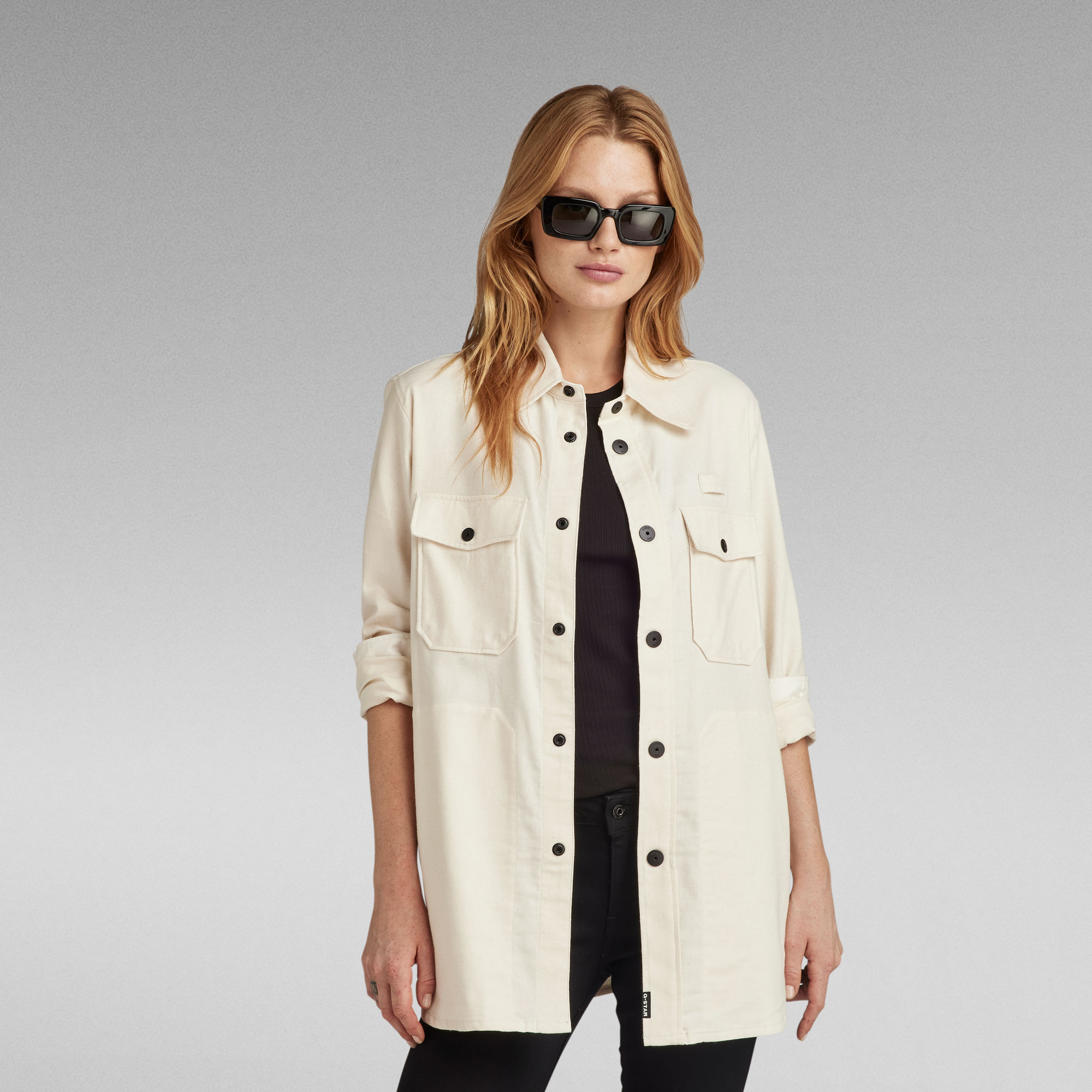 G-Star RAW Boyfriend Overshirt - Beige - Dames