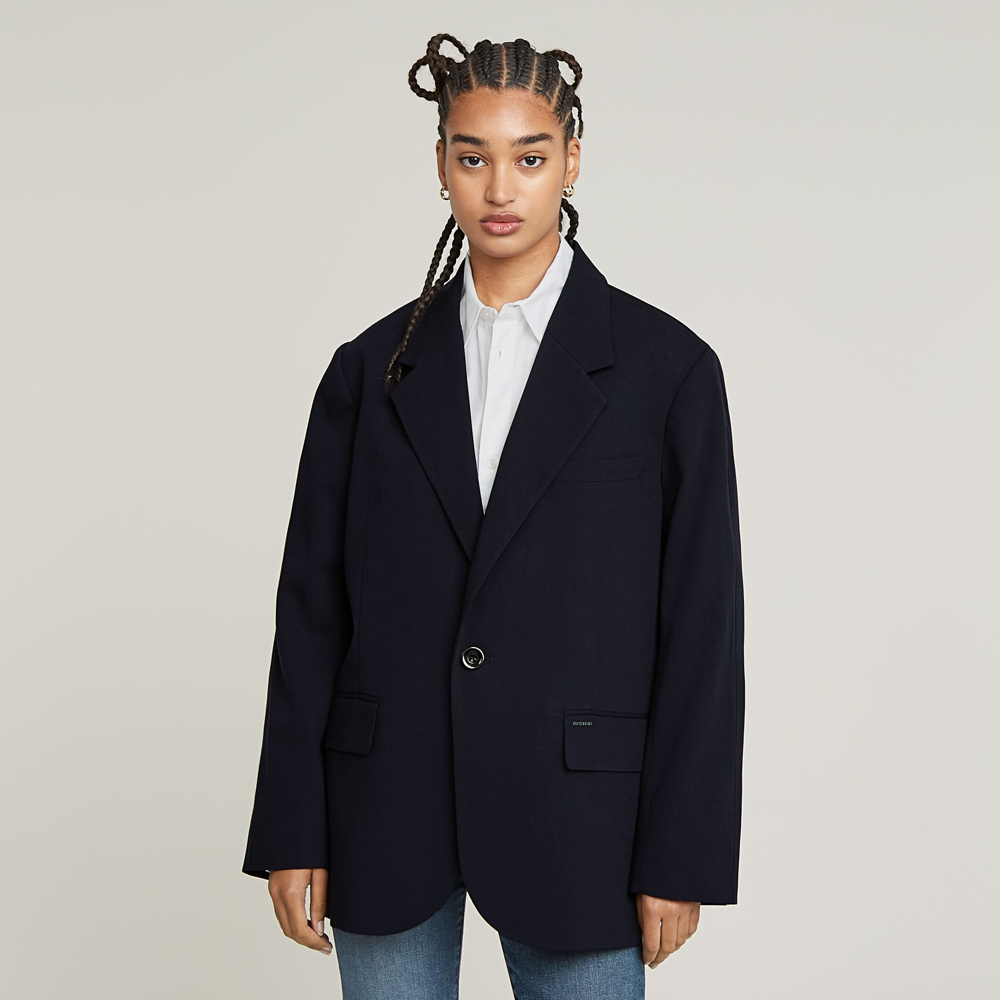 G-Star RAW Big Boyfriend Oversized Blazer - Donkerblauw - Dames