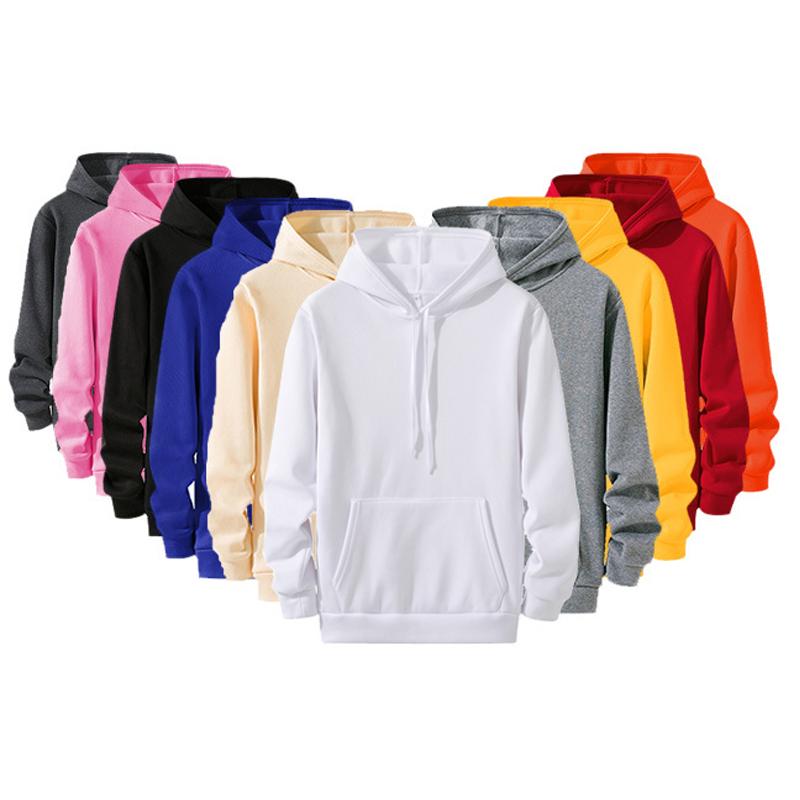 Man world-1 Heren effen kleuren hoodies met lange mouwen, casual sweatshirts, capuchon, hardloopsport, trui met capuchon S lichtgrijze kleur