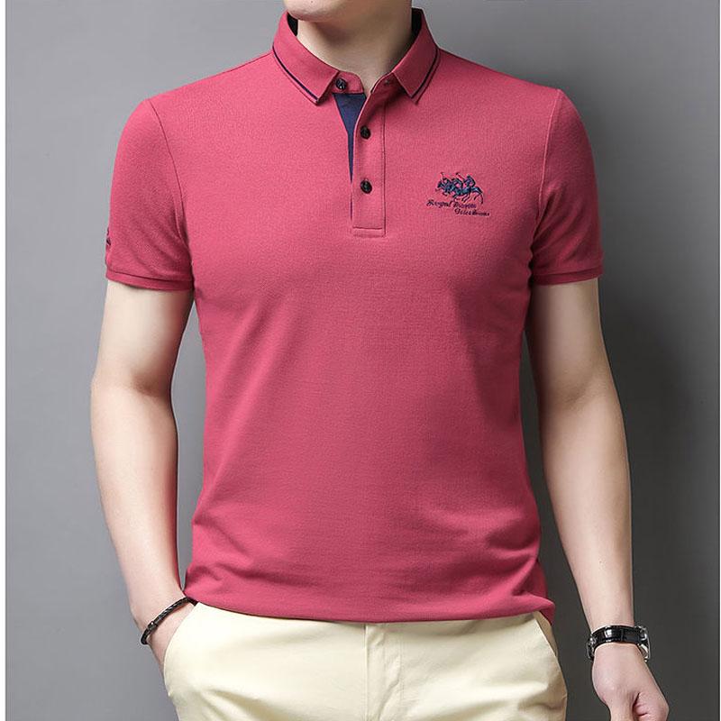 SDS002 Geborduurd poloshirt heren high-end luxe top zomer casual revers korte mouw T-shirt Koreaanse mode heren XXXXL