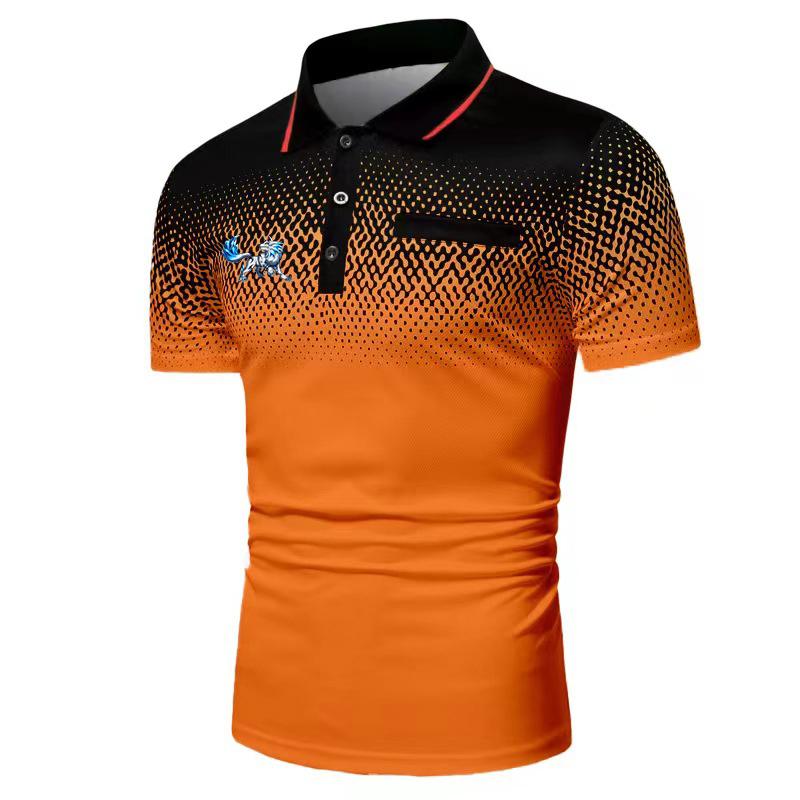 Bengbukulun Modieus herenpoloshirt met kleurblokkering, slank passend, sneldrogend topsportpoloshirt voor heren. S grijs