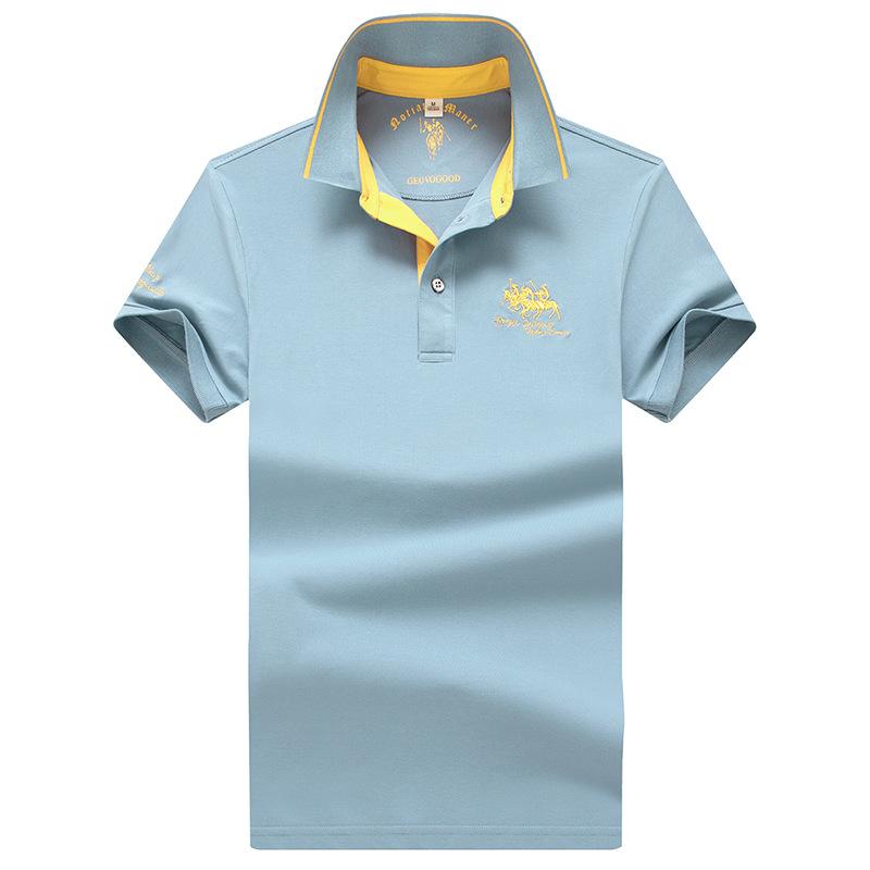 Jianchi Mall BB Poloshirt voor heren Zomer T-shirt met korte mouwen Dieptepunt voor heren Casual geborduurd poloshirt L