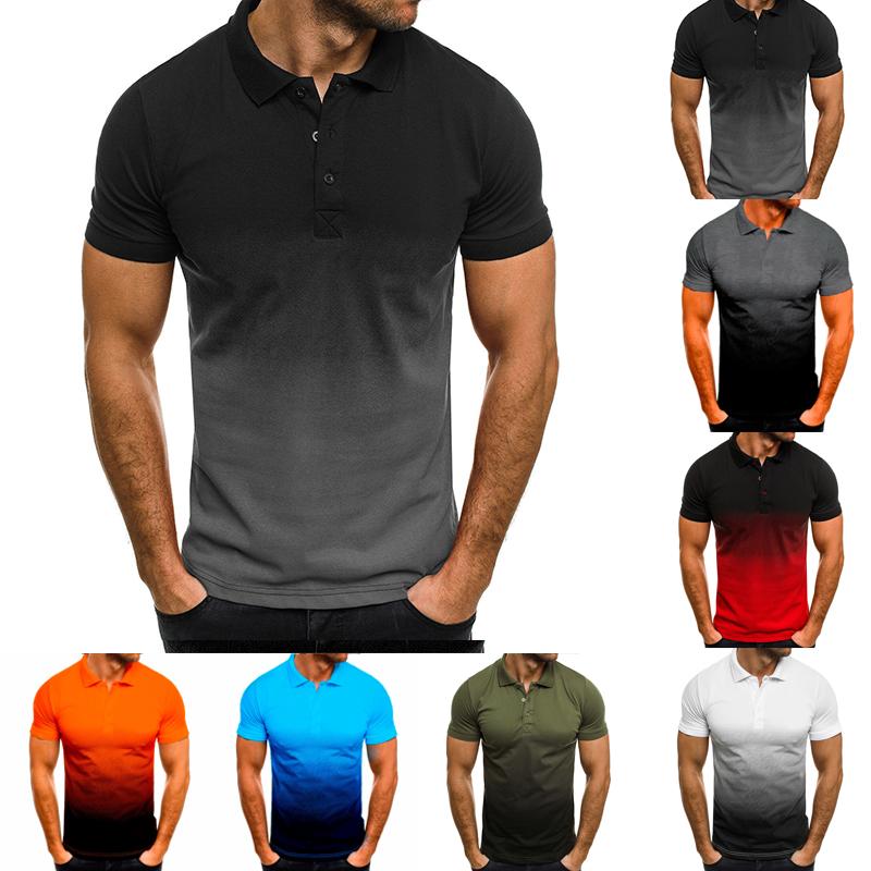 Home2 Heren poloshirt met korte mouwen Golf Badminton Sport Slim Fit T-shirt Tops L rood