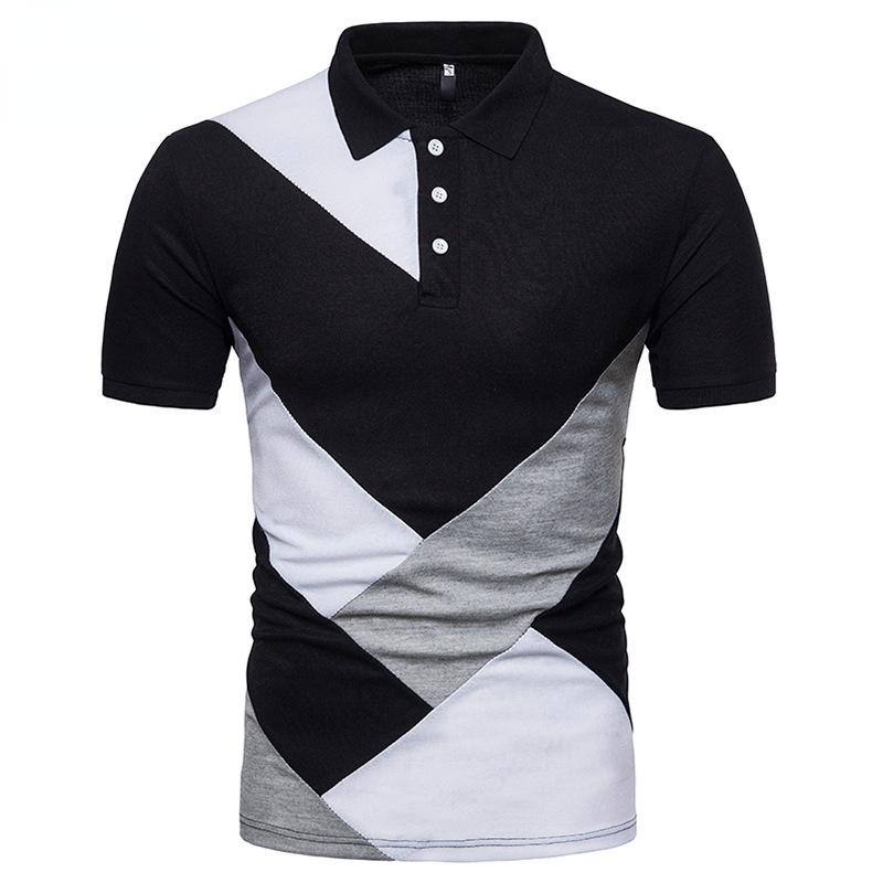 ForYourBeauty Heren poloshirt met korte mouwen en reverskraag met reverskraag Golfkleding Heren poloshirt met casual rits M