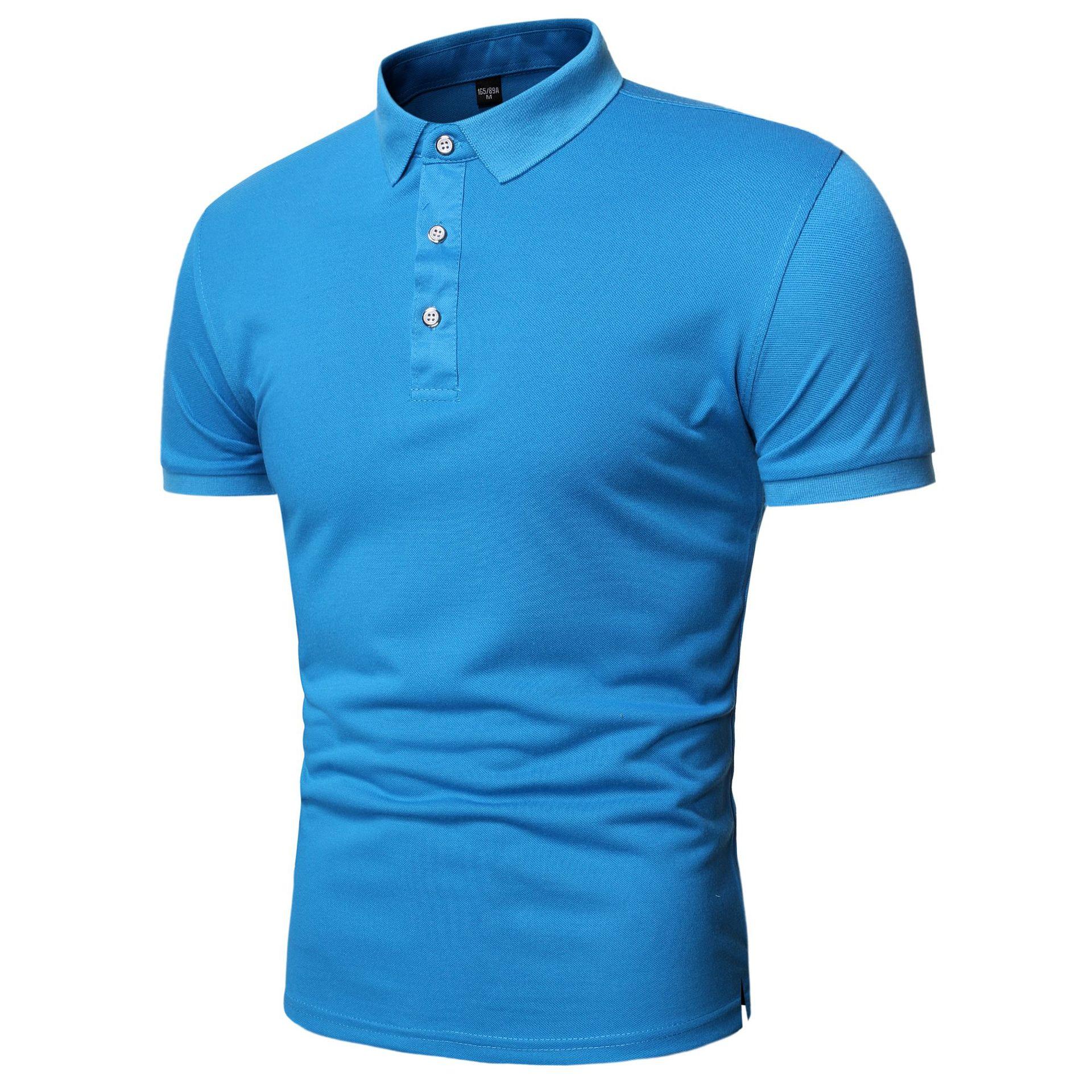 ForYourBeauty Zomer Poloshirt met korte mouwen Heren Solid Casual katoenmix Poloshirts Heren Tops Mode herenkleding M