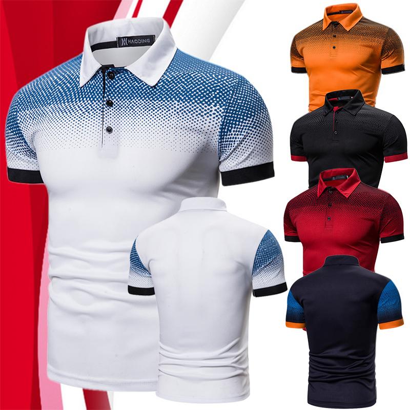 NH94YD Zomer Heren Nieuw Business Casual polyester poloshirt met korte mouwen, Heren Slim Fit Sport Golf Jersey T-shirt. L zwart