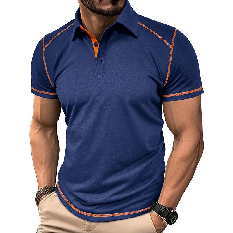 Phoca largha Heren Zomer Fit Poloshirts Korte mouw Casual Workout Hardlopen Atletisch Shirts met kraag Buitensporten Golf T-shirts Vochtafvoerend Tennisshirts S lichtgrijze kleur