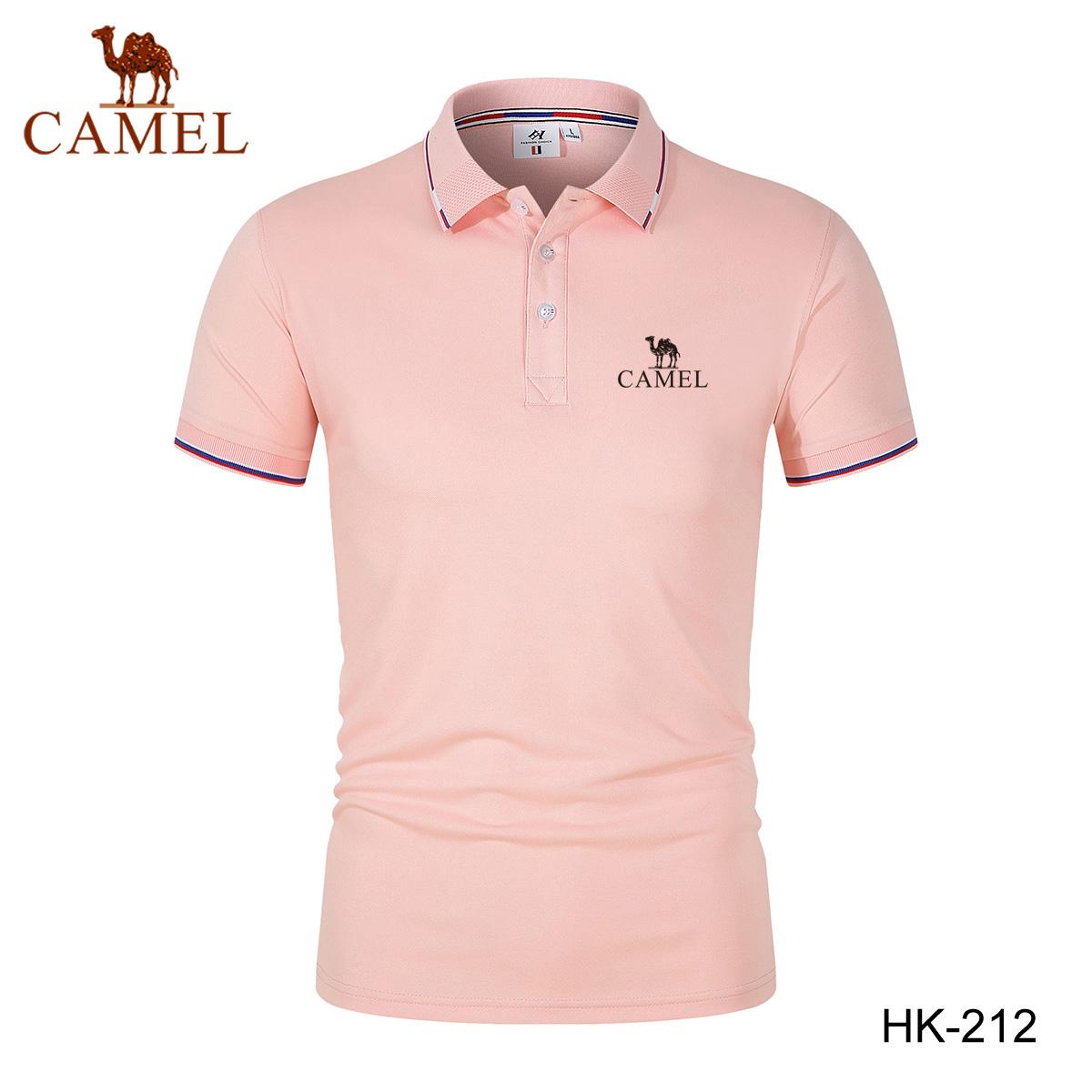 Camel 2024 Lente/Zomer Nieuw Geborduurd Poloshirt met Polokraag voor Heren en Dames, Zakelijk en Vrije tijd L wit