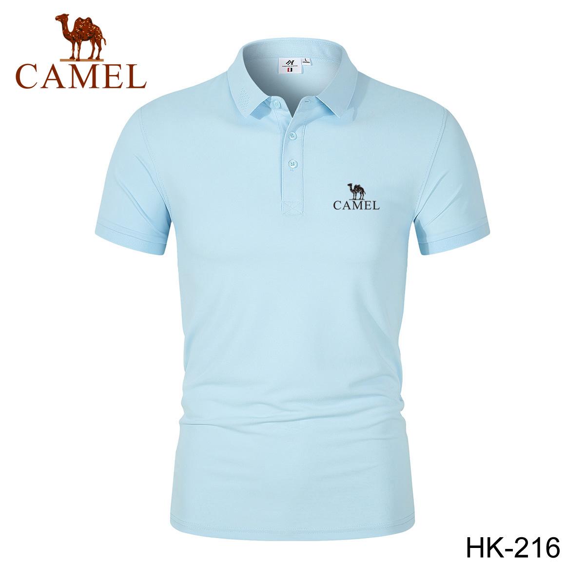 Camel 2024 Lente/Zomer Heren Nieuwe Vochtafvoerend Sneldrogend Effen Kleur Poloshirt Geborduurde Polo Met Polokraag L