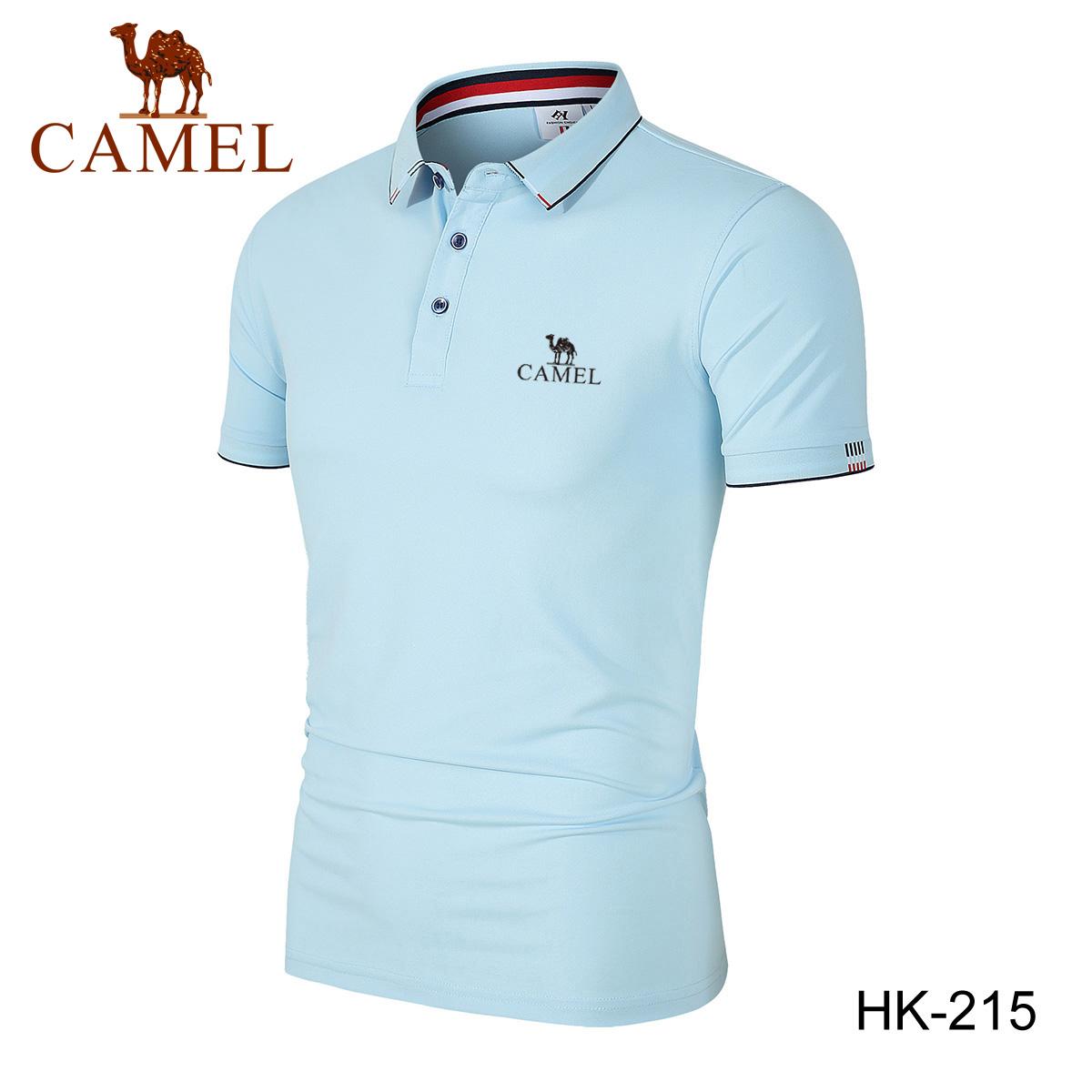 Camel 2024 Lente/zomer nieuw geborduurde polokraag, zweetafvoerend en sneldrogend poloshirt L