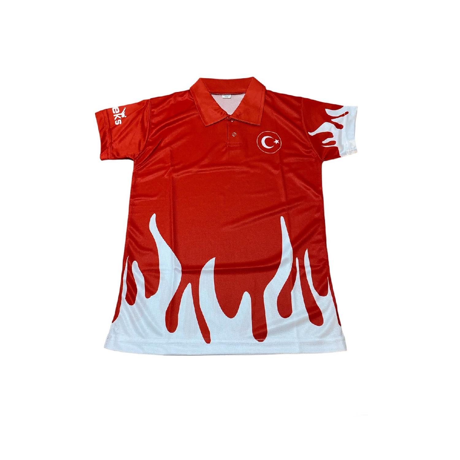 Palmiye Luggage & Bags Polo Collar National Team T-shirt (white Flame) XXS