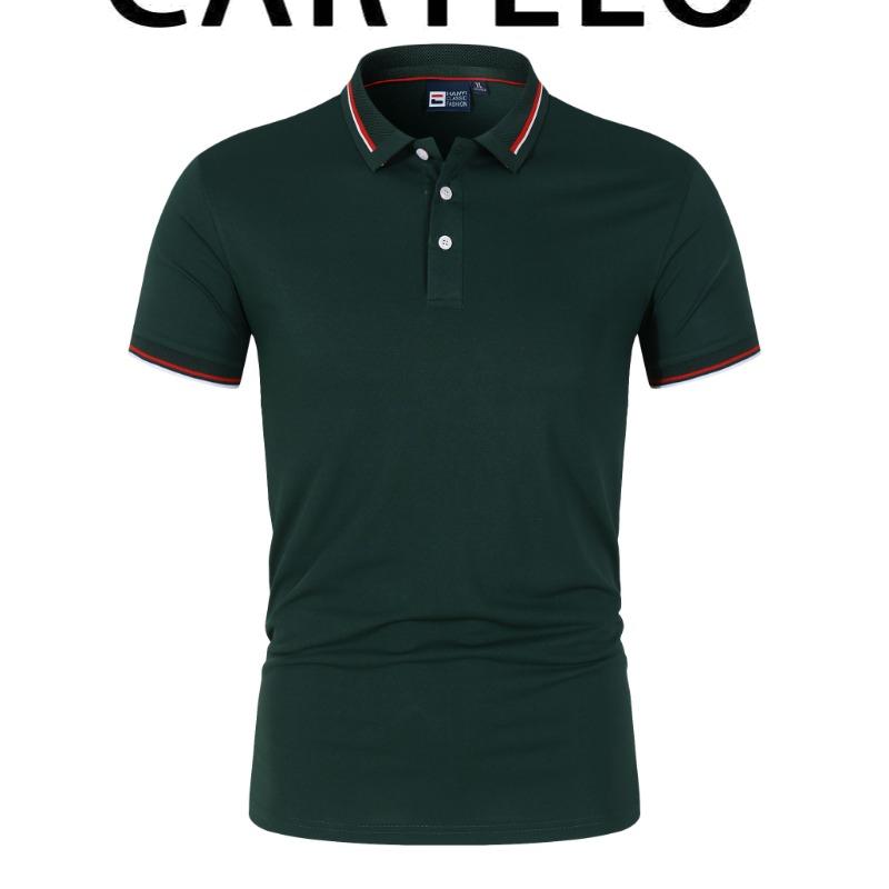 Dress in July 2024 Zomer Nieuw Sneldrogend Vochtafvoerend Poloshirt Heren Business Leisure Geborduurd Poloshirt L