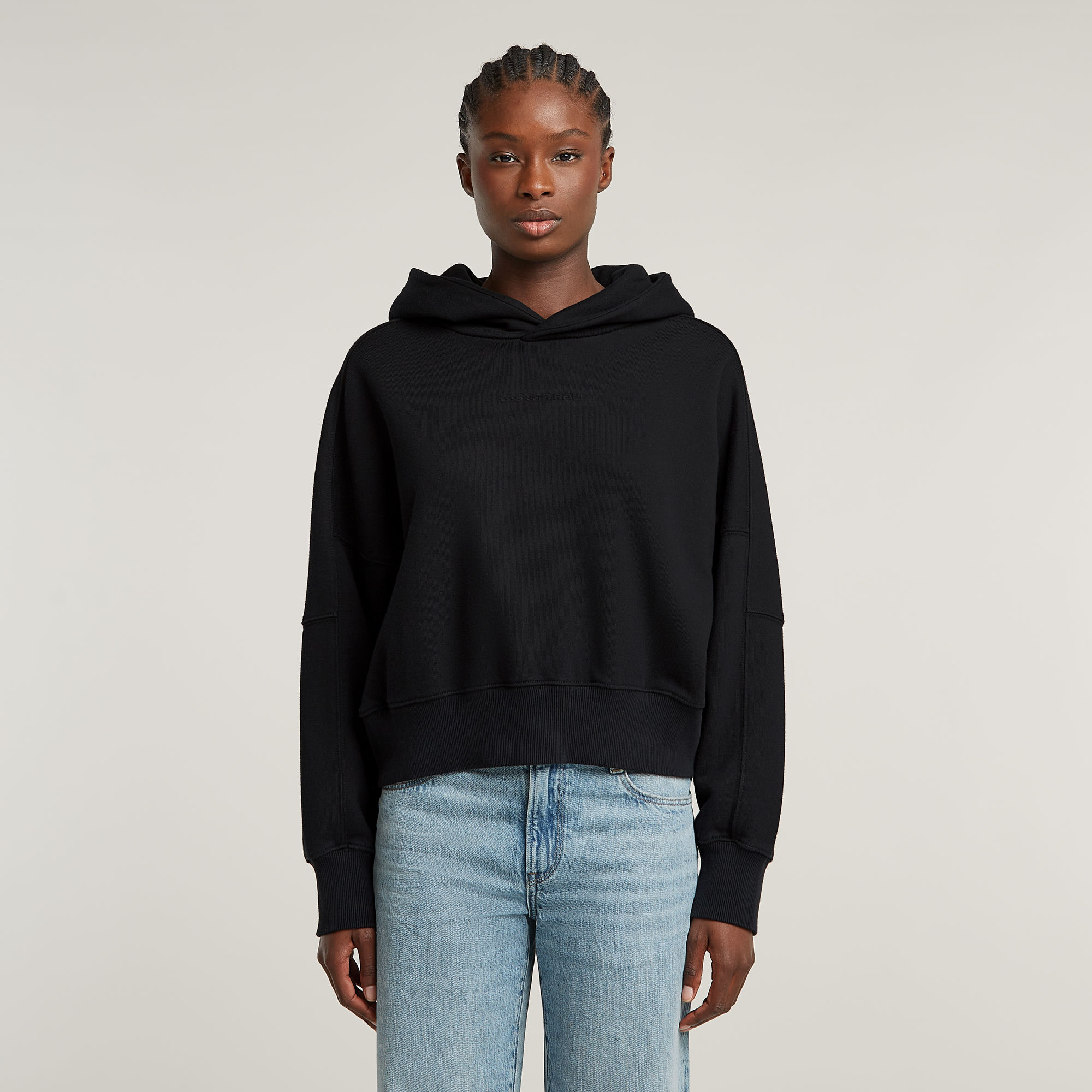 G-Star RAW Embossed Oversized Hoodie - Zwart - Dames