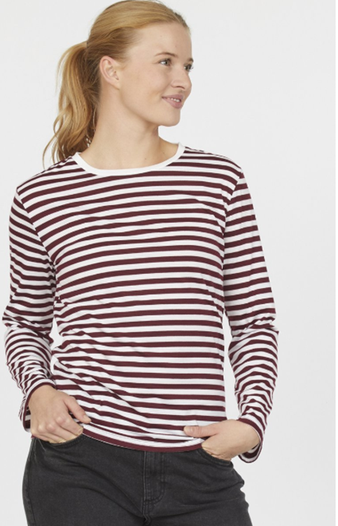 Sisters Point Longsleeve Hugo-LS D.Bordeaux/Cream