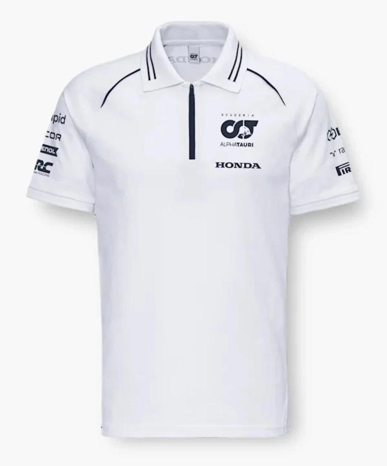 Brandstyle24 ALPHA TAURI F1 Teamline Polo - Herren T-Shirt Formula 1 Weiß SAT23024 ORIGINAL M wit