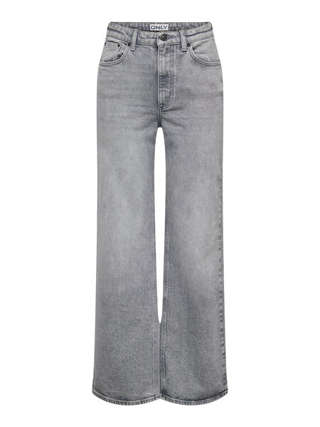 Kids ONLY Zomer jeans broek meisjes grijs - Wide Leg Fit - Kogjuicy