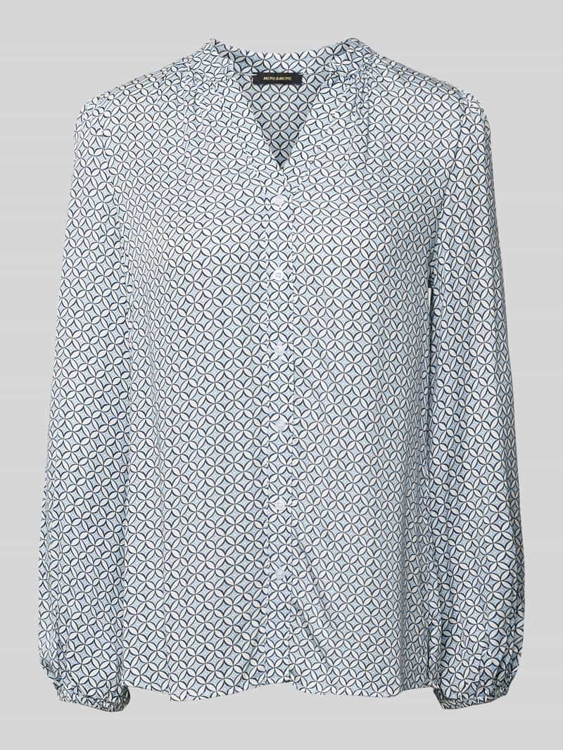 MORE & MORE Blouse van viscose met tuniekkraag