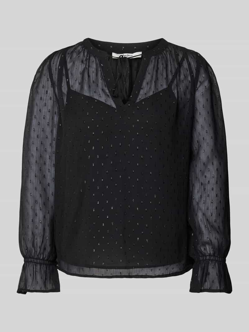 Pepe Jeans Regular fit blouse met siersteentjes, model 'ADDISON'