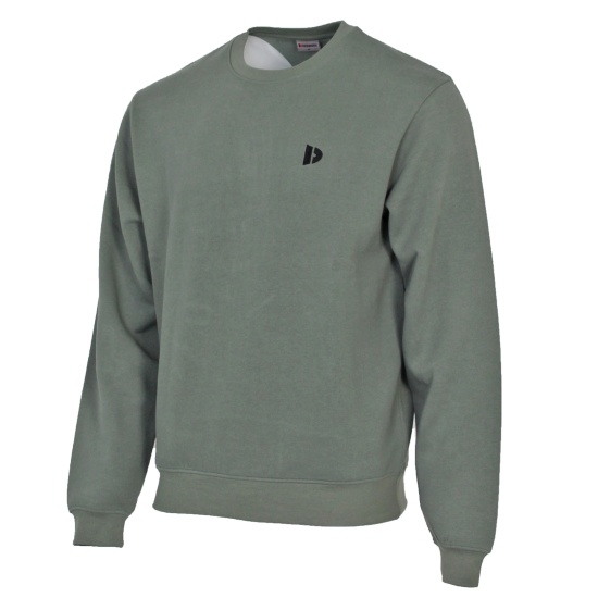 Donnay Donnay Heren - Fleece Crew Sweater Dean - Jungle Green