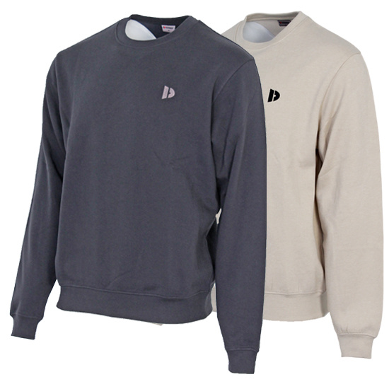 Donnay Donnay Heren - 2-Pack - Fleece Crew Sweater Dean - Navy & Sand