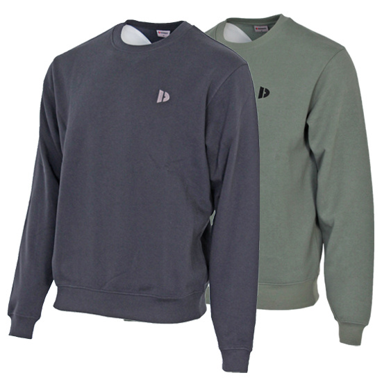 Donnay Donnay Heren - 2-Pack - Fleece Crew Sweater Dean - Navy & Jungle Green