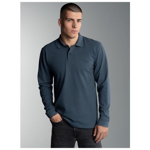 Trigema Poloshirt  lange mouw poloshirt met mouwboorden (1-delig)