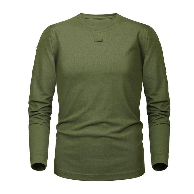 MEGE KNIGHT Tactische militaire kleding herenoverhemd Effen Coolmax Sneldrogend Leger Casual heren T-shirt met lange mouwen, t-shirt voor heren S zwart