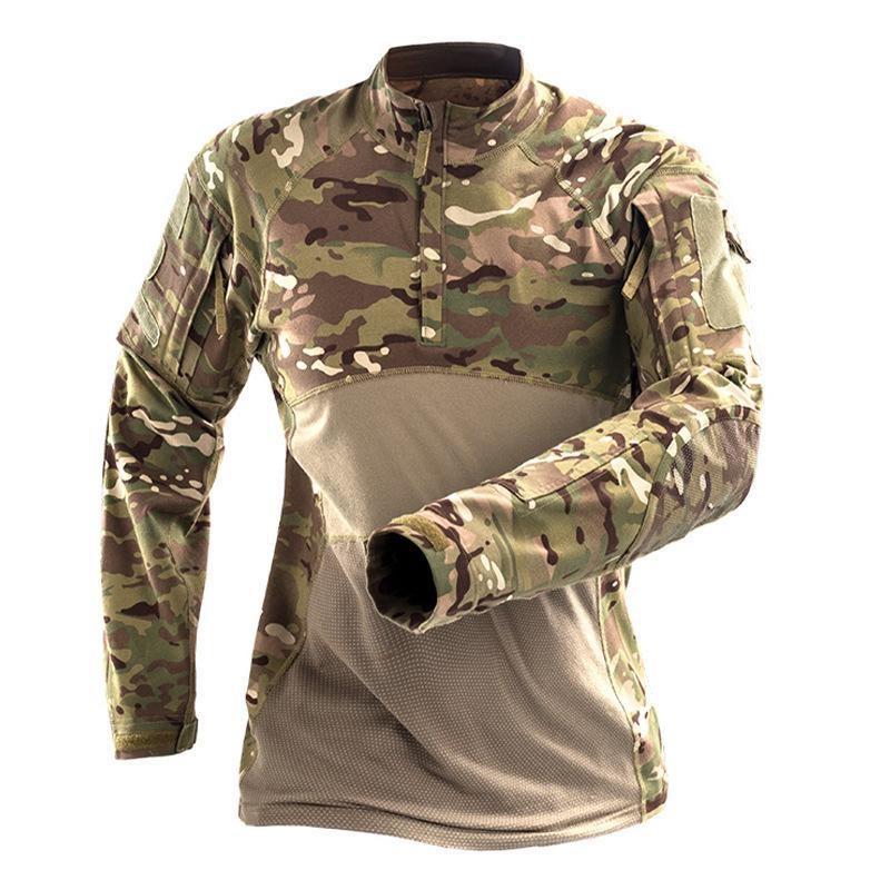 Living Mall Tactische Army Combat Shirt Mannen Lange Mouw Camouflage Militaire T Shirt Paintball Uniform Kleding 3XL