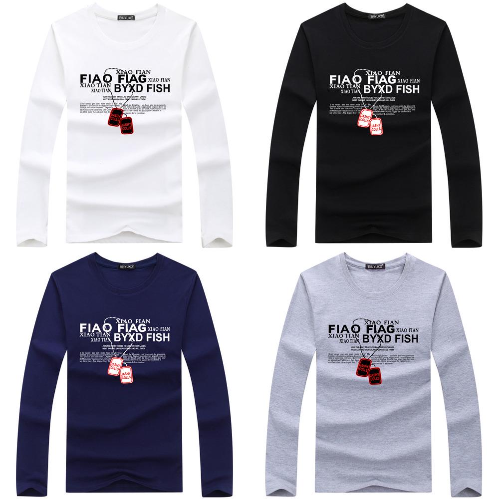 FP64TH Groot formaat heren winter-T-shirt met lange mouwen, ronde hals, katoenen casual T-shirt, losse trui 4XL zwart