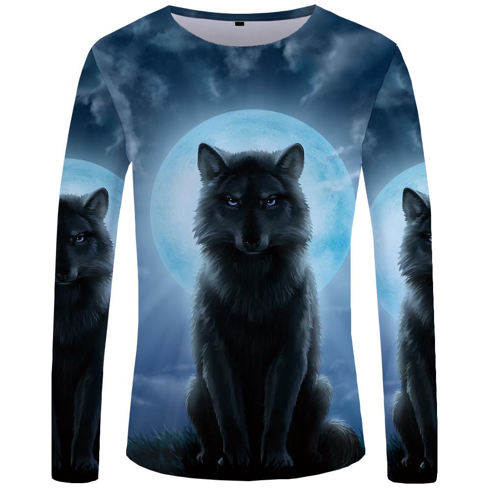 ETST WENDY 05 De Wolf Vintage Grafisch Heren T-shirt met lange mouwen voor heren Kleding Casual Tops T-shirt Mode 3D Volledig bedrukte streetwear 2XL