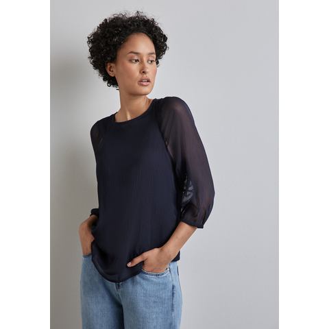 STREET ONE Chiffon blouse in raglan-look