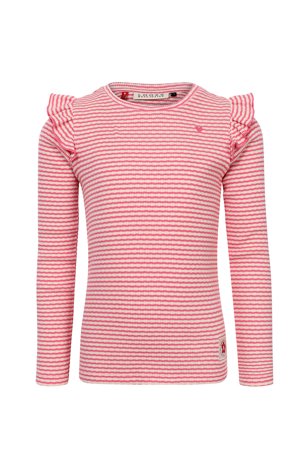 LOOXS Little Zomer shirt meisjes l/s gestreept - Roze