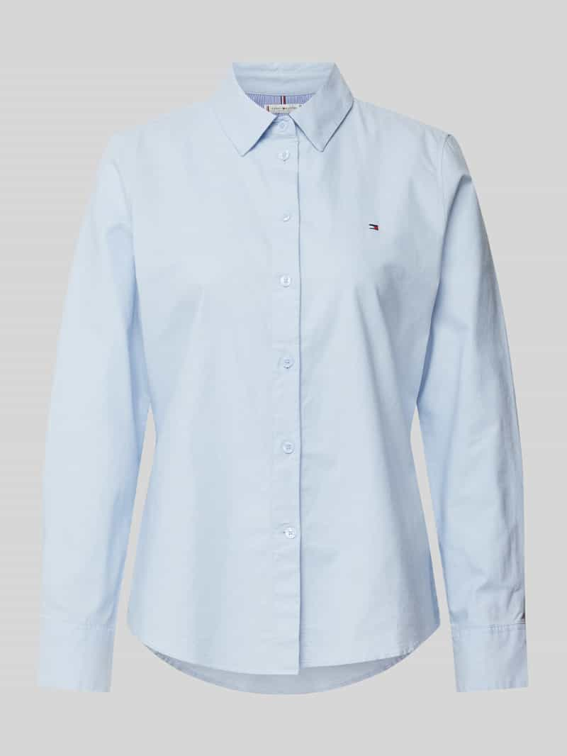 Tommy Hilfiger Regular fit overhemdblouse met logostitching, model 'OXFORD'