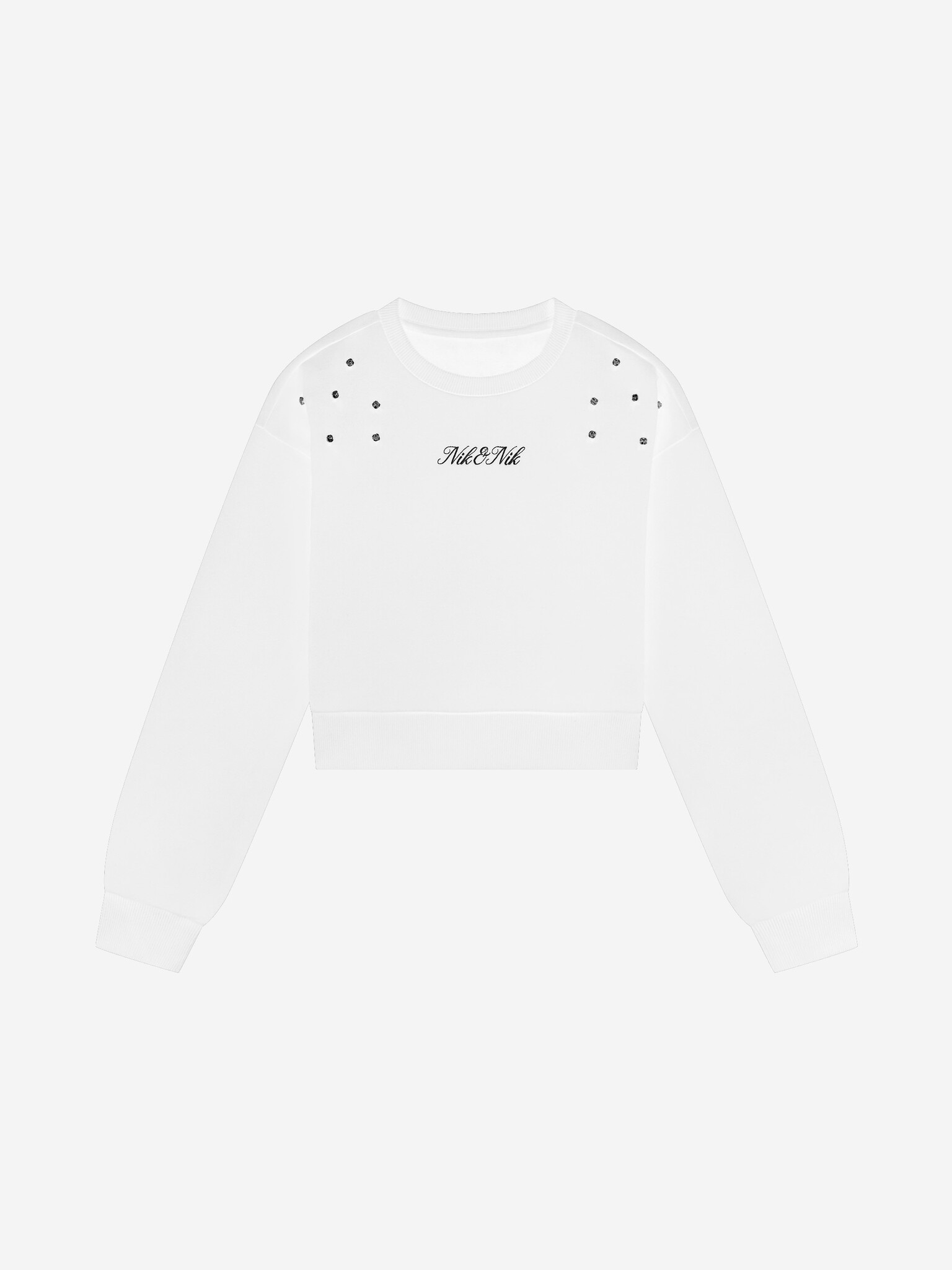 Nik&Nik Meisjes sweat shirt - Diamond - Off wit