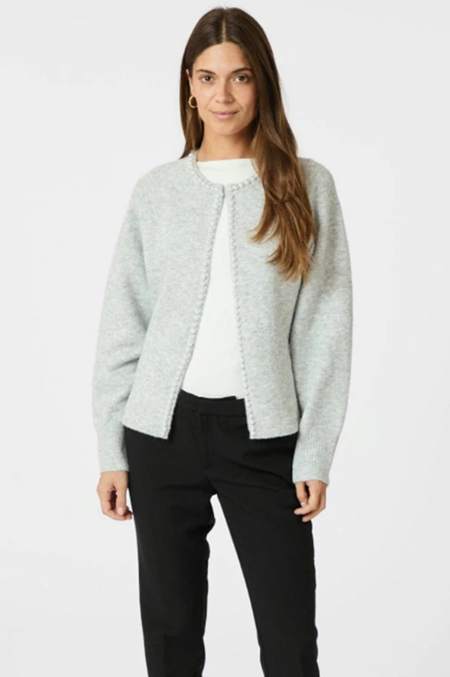 Neo Noir Knit Cardigan Lilly Pearl Light Grey