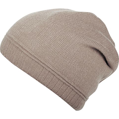 Capelli New York Beanie met metalen logo op de rand (set)