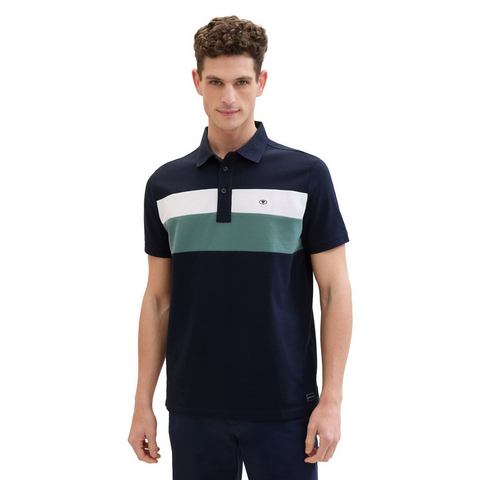 Tom Tailor Poloshirt met logo in reliëf op de borst