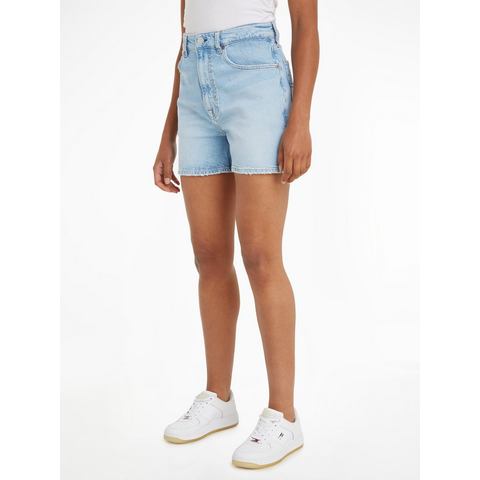 TOMMY JEANS Short MOM UH SHORT BH0113 met -logobadge & merklogo