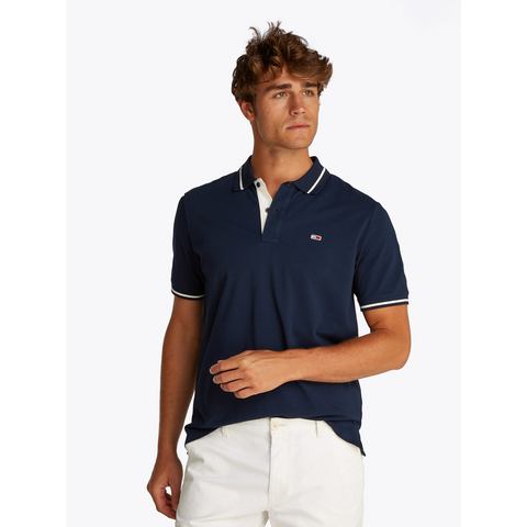 TOMMY JEANS Poloshirt TJM REG TIPPED POLO met gestreepte details