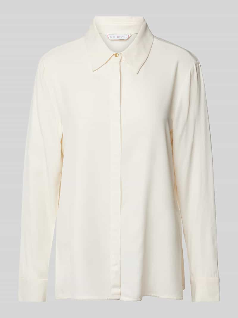 Tommy Hilfiger Regular fit blouse met platte kraag