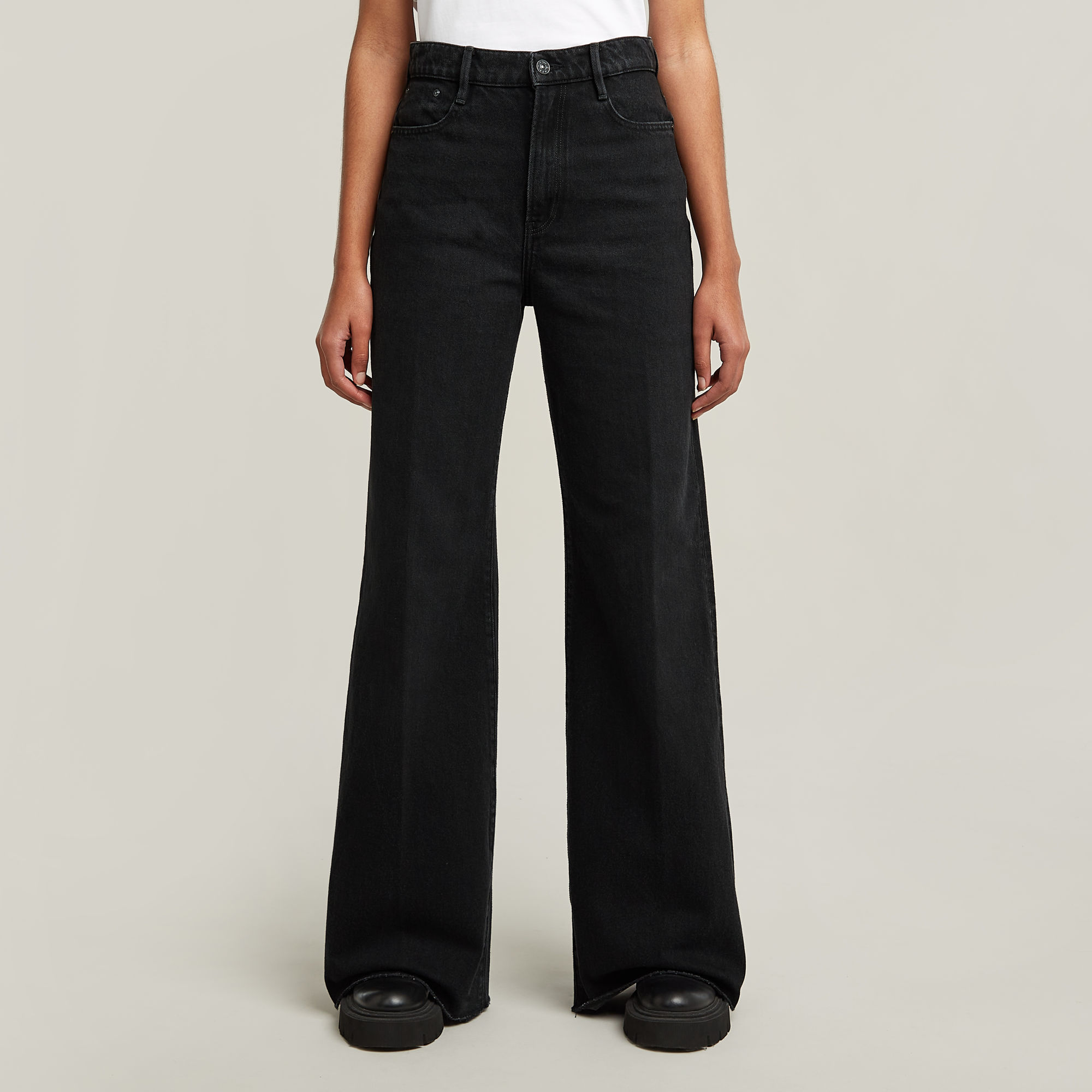 G-Star RAW Deck Ultra High Wide Leg Jeans - Grijs - Dames