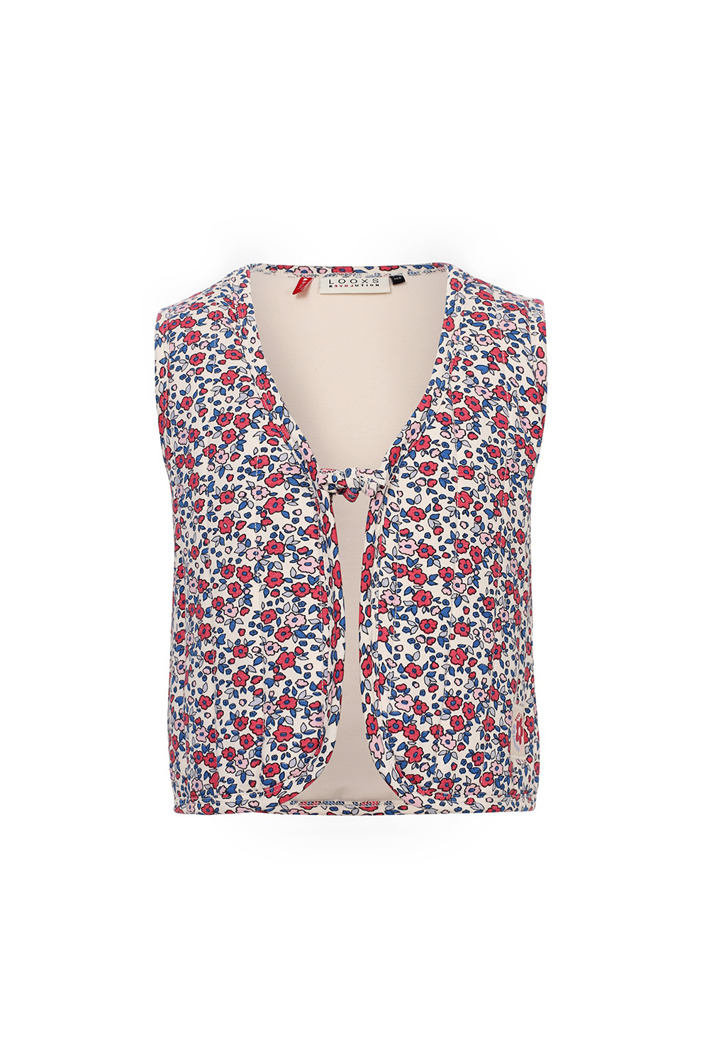 LOOXS Little Zomer gilet meisjes sweat print - AOP bloemen multi