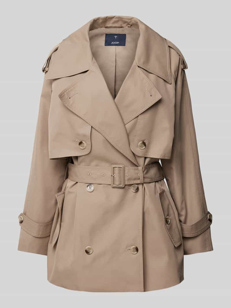 Joop! Trenchcoat met tailleriem, model 'Carrie'