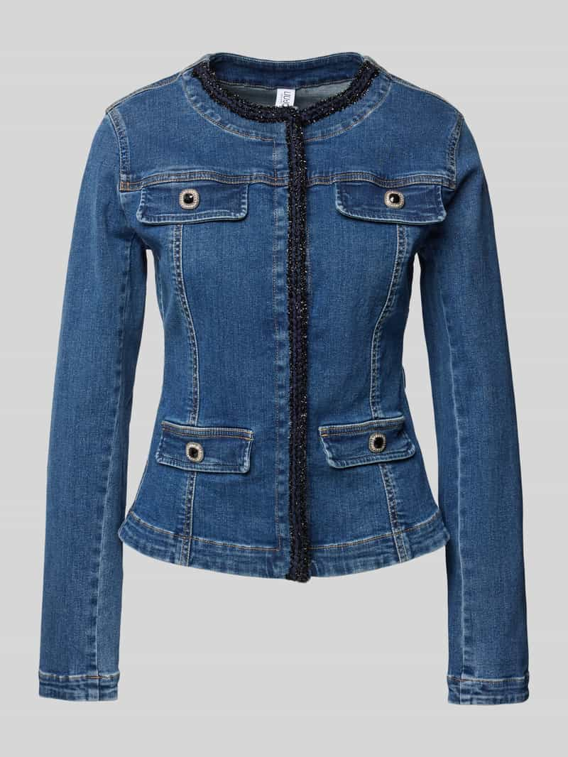 Liu Jo White Denim jack met ronde hals