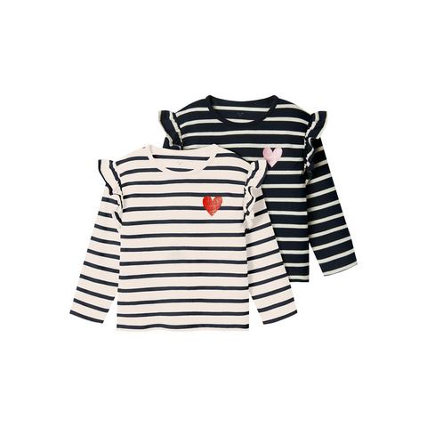 Name It T-shirt NMFTOVELINA 2P LS NREG TOP PB (set, 2-delig)