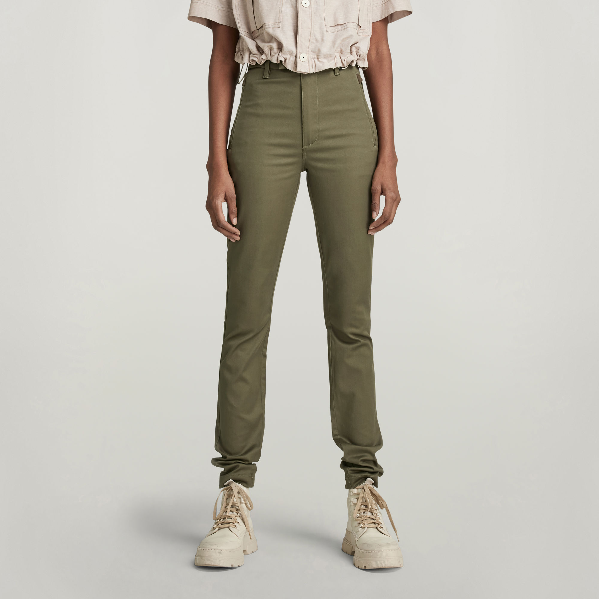 G-Star RAW Weld High Skinny Chino - Groen - Dames