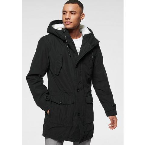 Bruno Banani Parka voor de winter, getailleerde snit, met aanpasbare capuchon