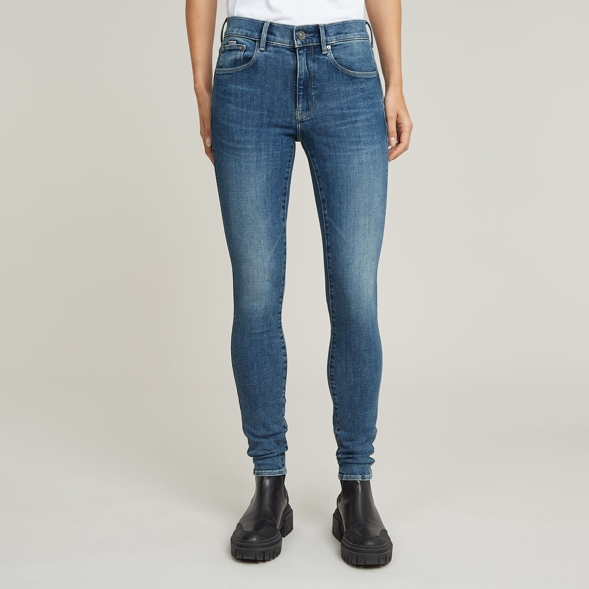 G-Star RAW 3301 Skinny Jeans - Midden blauw - Dames