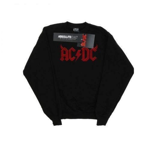 AC/DC Sweatshirt met hoornslogo voor meisjes 12-13 zwart