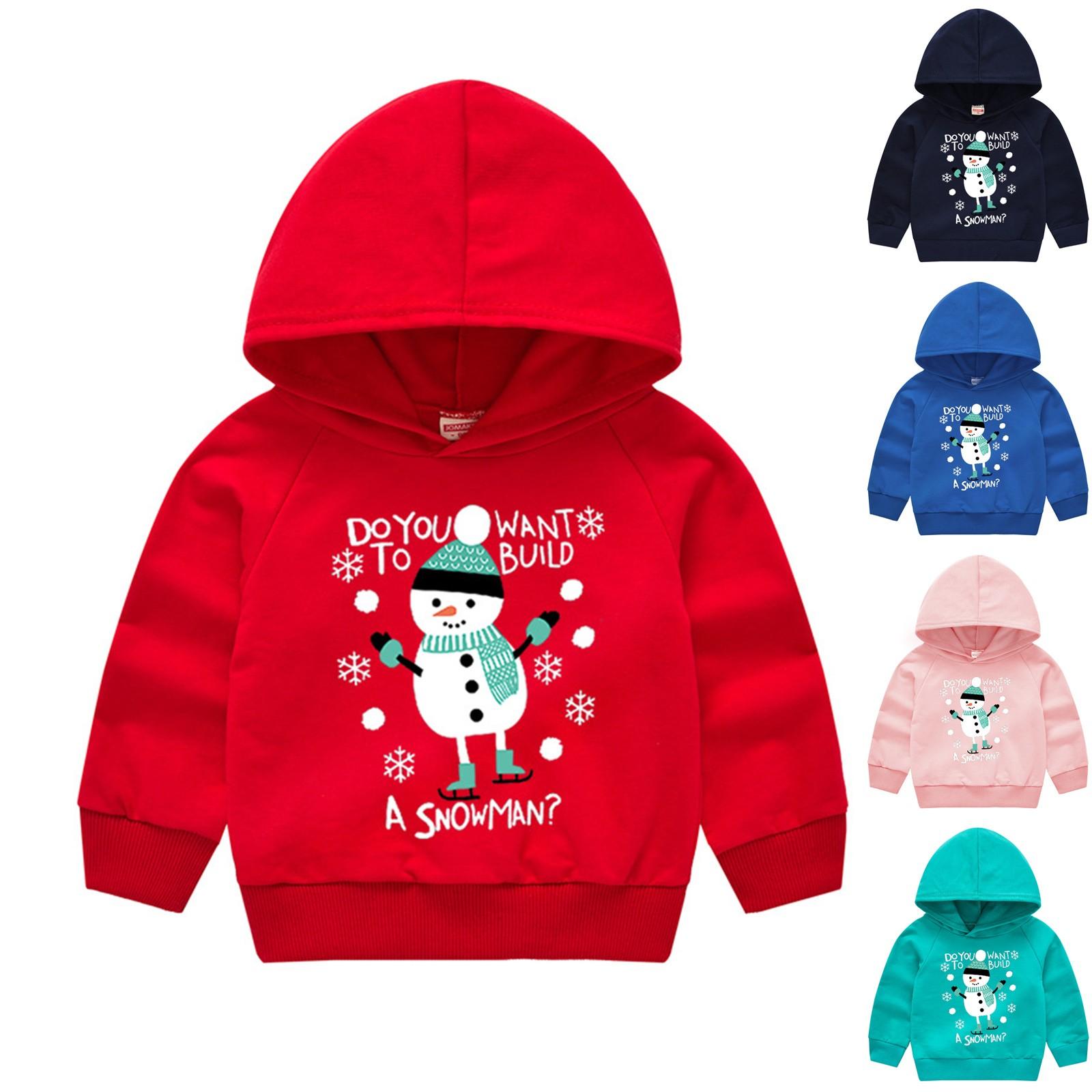 Blackrose Leuk kerstsweatshirt met lange mouwen voor jongens en meisjes 110 rood